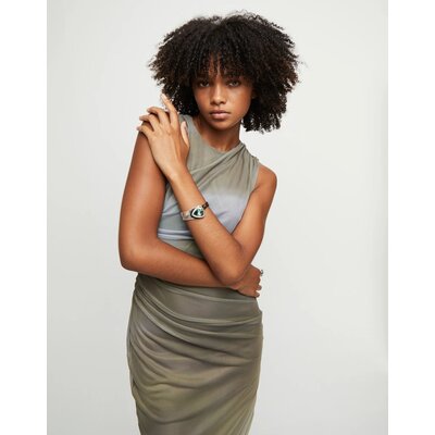 UNOde50 UNOde50 Armband | SER CAMALEONICA | LEER | GROEN KRISTAL | PUL2508VRDMTL