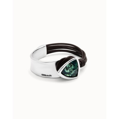 UNOde50 UNOde50 Armband | SER CAMALEONICA | LEER | GROEN KRISTAL | PUL2508VRDMTL