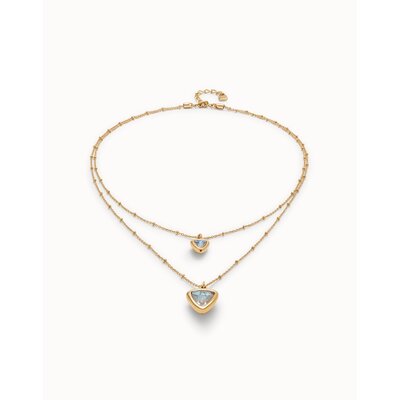 UNOde50 UNOde50  Ketting | SER CAMALEONICA | VERGULD | DUBBELE KETTING | COL2001MCLORO