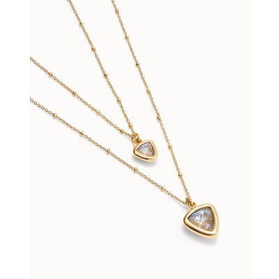 UNOde50 UNOde50  Ketting | SER CAMALEONICA | VERGULD | DUBBELE KETTING | COL2001MCLORO