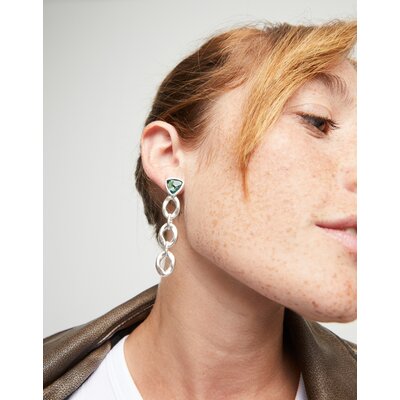 UNOde50 UNOde50 Oorbellen | SER CAMALEONICA | GROEN KRISTAL  |  PEN0981VRDMTL