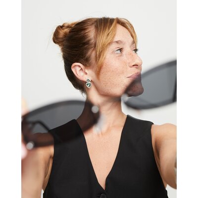 UNOde50 UNOde50 Oorbellen | SER CAMALEONICA | GROEN KRISTAL  |  PEN0982VRDMTL