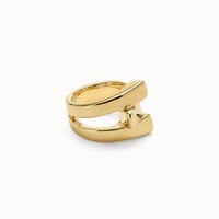 UNOde50 UNOde50 Ring | SER ORIGINAL | VERGULD | Cross Link Ring | SS25