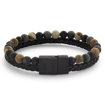 REBEL & ROSE REBEL & ROSE Armband | Full Metal Combo |  Autumn Storm | 12mm | RR-M0059-B