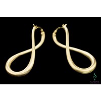 SANJOYA SANJOYA  Oorbellen | CREOLEN | INFINITY | MATTE | VERGULD