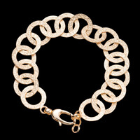 SANJOYA SANJOYA  Armband | SCHAKELARMBAND | GEDIAMANTEERDE RONDJES | VERGULD