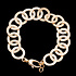 SANJOYA SANJOYA  Armband | SCHAKELARMBAND | GEDIAMANTEERDE RONDJES | VERGULD | L0225005