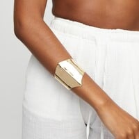 UNOde50 UNOde50 Armband | SER  MAJESTUOSA | Cuff bracelet with manta ray structure | VERGULD | FW25