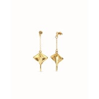 UNOde50 UNOde50 Oorbellen | SER MAJESTUOSA | Manta ray-shaped drop earrings | VERGULD | FW25