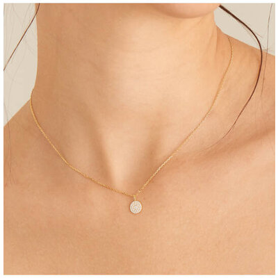 ANIA HAIE ANIA HAIE Necklace | Glam Disc Pendant  | VERGULD | N037-03G