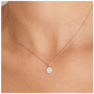 ANIA HAIE ANIA HAIE Necklace | Glam Disc Pendant  | ZILVER | N037-03H