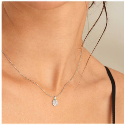 ANIA HAIE ANIA HAIE Necklace | Glam Disc Pendant  | ZILVER | N037-03H