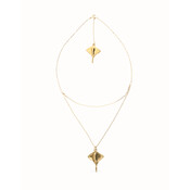 UNOde50 UNOde50  Ketting | SER MAJESTUOSA | VERGULD | Meerstrengige ketting met mantarog  |  COL2043ORO000