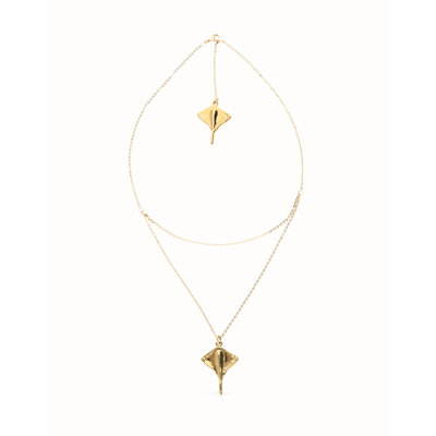 UNOde50 UNOde50  Ketting | SER MAJESTUOSA | VERGULD | Meerstrengige ketting met mantarog  |  COL2043ORO000