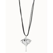 UNOde50 UNOde50  Ketting | SER MAJESTUOSA | Lange leren kettinghanger met mantarog | COL1929MTL000