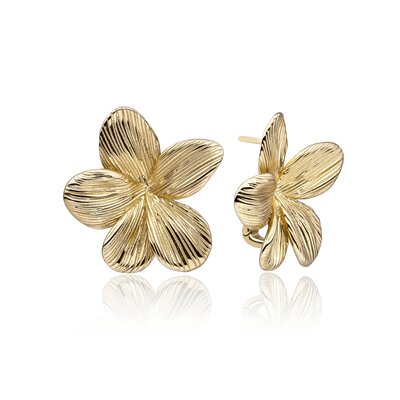 SPARKLING SPARKLING Oorbellen | Flora Pushback oorbellen | Verguld