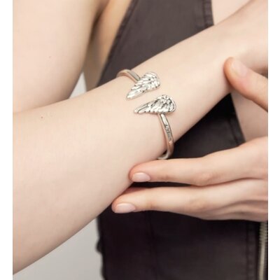 UNOde50 UNOde50 Armband | SER INVENCIBLE | Cuff bracelet with wing detail | PUL2602MTL000