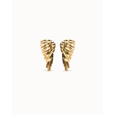 UNOde50 UNOde50 Oorbellen | SER INVENCIBLE | Earrings with wing design  | VERGULD | PEN1008ORO000
