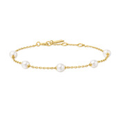 ANIA HAIE ANIA HAIE Armband | Gold Pearl Station | VERGULD