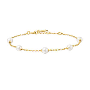 ANIA HAIE ANIA HAIE Armband | Gold Pearl Station | VERGULD