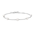 ANIA HAIE ANIA HAIE Armband | Silver Pearl Station | ZILVER