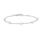 ANIA HAIE ANIA HAIE Armband | Silver Pearl Station | ZILVER