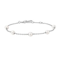 ANIA HAIE ANIA HAIE Armband | Silver Pearl Station | ZILVER
