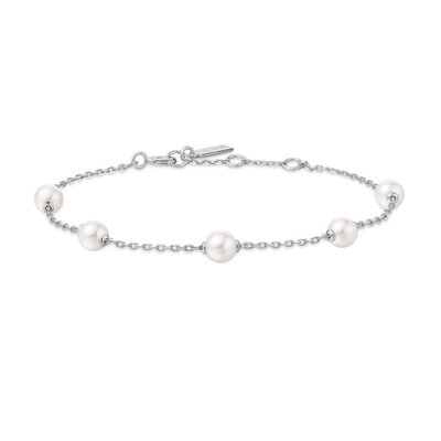 ANIA HAIE ANIA HAIE Armband | Silver Pearl Station | ZILVER