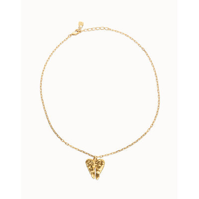 UNOde50 UNOde50  Ketting | SER INVENCIBLE | Short necklace with wing detail | COL2041ORO000