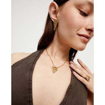 UNOde50 UNOde50  Ketting | SER INVENCIBLE | Short necklace with wing detail | COL2041ORO000