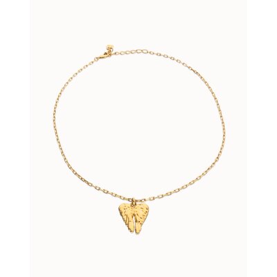 UNOde50 UNOde50  Ketting | SER INVENCIBLE | Short necklace with wing detail | COL2041ORO000