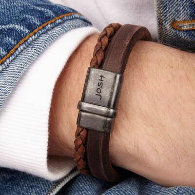 JOSH JOSH ARMBAND | BROWN | VINTAGE BLACK | 09264-BRA