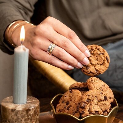 JEH JEWELS JEH JEWELS Ring | Ring zilver + Goldfilled Chique | Touch of Gold | 18728