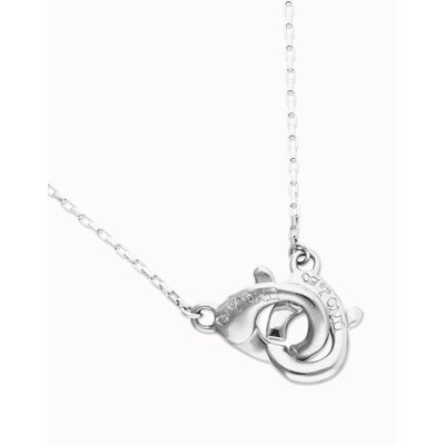 UNOde50 UNOde50 Ketting | SER INSEPARABLE | Ketting met verweven karabijnhaakdetail | COL2023MTL000