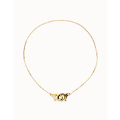 UNOde50 UNOde50 Ketting | SER INSEPARABLE | Ketting met verweven karabijnhaakdetail | VERGULD | COL2023ORO000