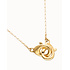 UNOde50 UNOde50 Ketting | SER INSEPARABLE | Ketting met verweven karabijnhaakdetail | VERGULD | COL2023ORO000