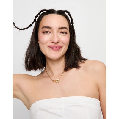 UNOde50 UNOde50 Ketting | SER INSEPARABLE | Ketting met verweven karabijnhaakdetail | VERGULD | COL2023ORO000