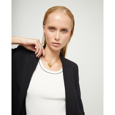 UNOde50 UNOde50 Ketting | SER INSEPARABLE | Ketting met verweven karabijnhaakdetail | VERGULD | COL2023ORO000