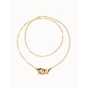 UNOde50 UNOde50 Ketting | SER INSEPARABLE | Lange ketting met verweven karabijnhaakdetail | VERGULD | COL2024ORO000