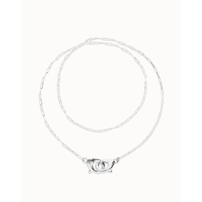 UNOde50 UNOde50 Ketting | SER INSEPARABLE | Lange ketting met verweven karabijnhaakdetail | COL2024MTL000