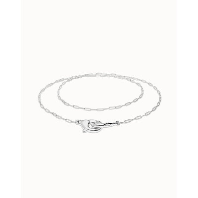 UNOde50 UNOde50 Ketting | SER INSEPARABLE | Lange ketting met verweven karabijnhaakdetail | COL2024MTL000