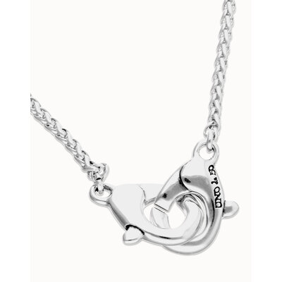 UNOde50 UNOde50 Ketting | SER INSEPARABLE | Ketting met verweven karabijnhaakdetail | COL2020MTL000