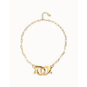 UNOde50 UNOde50 Ketting | SER INSEPARABLE | Ketting met grote karabijnhaak | VERGULD | COL2021ORO000