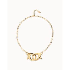 UNOde50 UNOde50 Ketting | SER INSEPARABLE | Ketting met grote karabijnhaak | VERGULD | FW25