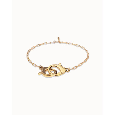 UNOde50 UNOde50 Ketting | SER INSEPARABLE | Ketting met grote karabijnhaak | VERGULD | COL2021ORO000