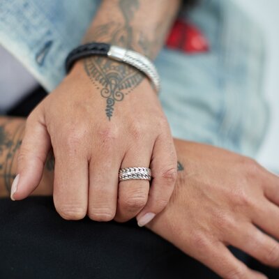 SILK Jewellery SILK Ring | 161 WEAVE Collectie | Zilver