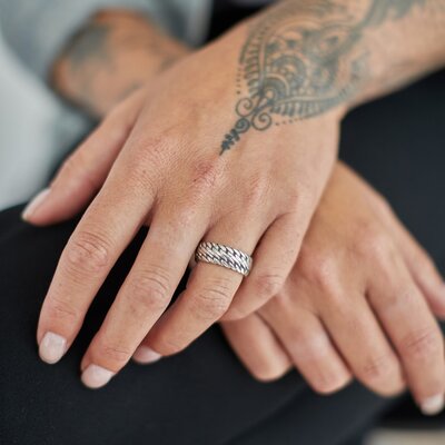 SILK Jewellery SILK Ring | 161 WEAVE Collectie | Zilver