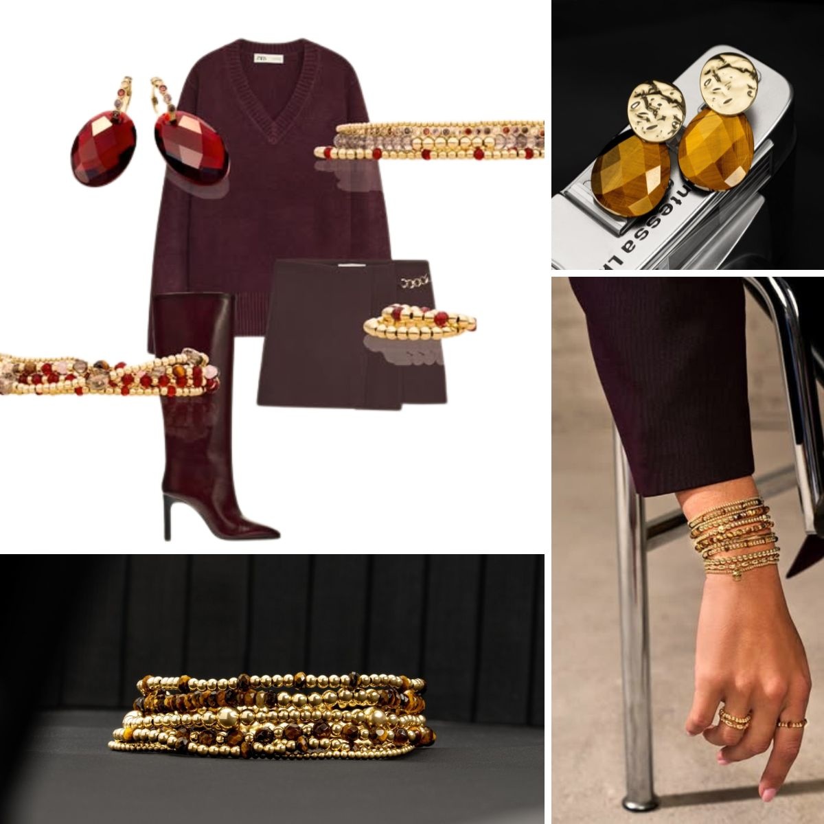 Ruby Quartz en Tijgeroog past perfect bij de bruine herfsttrend