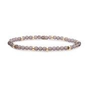 SPARKLING SPARKLING Armband | Roundel Interstellar Armband Smoky Quartz | Verguld