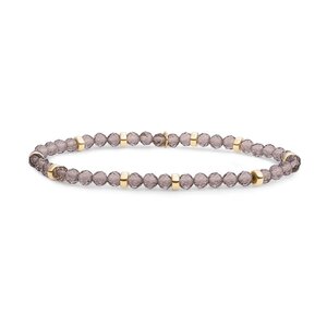 SPARKLING SPARKLING Armband | Roundel Interstellar Armband Smoky Quartz | Verguld